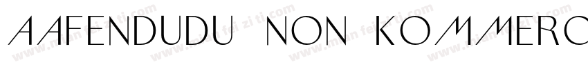 Aafendudu (Non kommercial Use)字体转换